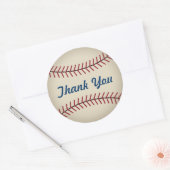 Rusticale honkbal bedankstickers ronde sticker (Envelop)