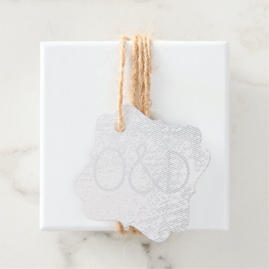 Rusticale Minimalistische Cadeaubadge  Bedankjes Labels (Met doos)