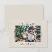 Rusticale Minimalistische Foto Save the Date Postk (Voorkant / Achterkant)