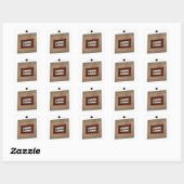 Rusticale Minimalistische Simplify Woord Kunst Bor Vierkante Sticker (Vel)