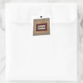 Rusticale Minimalistische Simplify Woord Kunst Bor Vierkante Sticker (Tas)