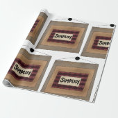 Rusticale Minimalistische Simplify Woord Kunstbord Cadeaupapier (Uitgerold)