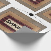 Rusticale Minimalistische Simplify Woord Kunstbord Cadeaupapier (Hoek)