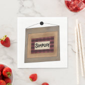 Rusticale Minimalistische Simplify Woord Kunstbord Servet (Insitu)