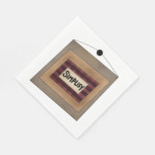 Rusticale Minimalistische Simplify Woord Kunstbord Servet (Hoek)