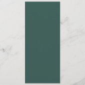 Rusticale Minimalistische Waterverf Dennen Huwelij Menu (Achterkant)