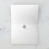 Rusticale minimalistische wintergroen bedankkaart (Binnen)