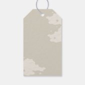 Rusticale minimalistische wolk babyshower bedankt cadeaulabel (Achterkant)