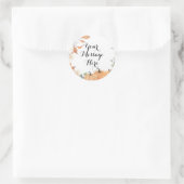 Rusticale Pompoen Herfst in Liefde Uw Bericht Hier Ronde Sticker (Tas)