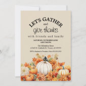 Rusticale Pompoen Laten we Friendsgiving Vieren Kaart (Voorkant)