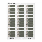 Rusticale Waterverf Bloem Groen Retouradres Etiket (Full Sheet)