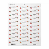 Rusticale Waterverf Bloemige Verjaardags Retouradr Etiket (Full Sheet)