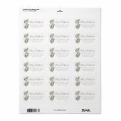 Rusticale waterverf bosland hert retouradres etiket (Full Sheet)
