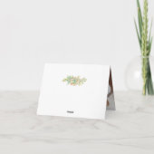 Rusticale Waterverf Cactus Trouw Dank Je Wel 4-Fot Kaart (Achterkant)