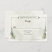 Rusticale Waterverf Dennenbos RSVP (Voorkant / Achterkant)