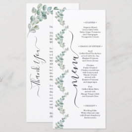 Rusticale Waterverf Eucalyptus Groene Huwelijk Menu