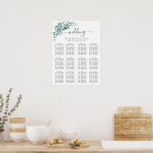 Rusticale Waterverf Eucalyptus Groene Huwelijk Poster (Keuken)