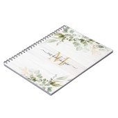 Rusticale Waterverf Eucalyptus Monogram Notitieboek (Linkerzijde)