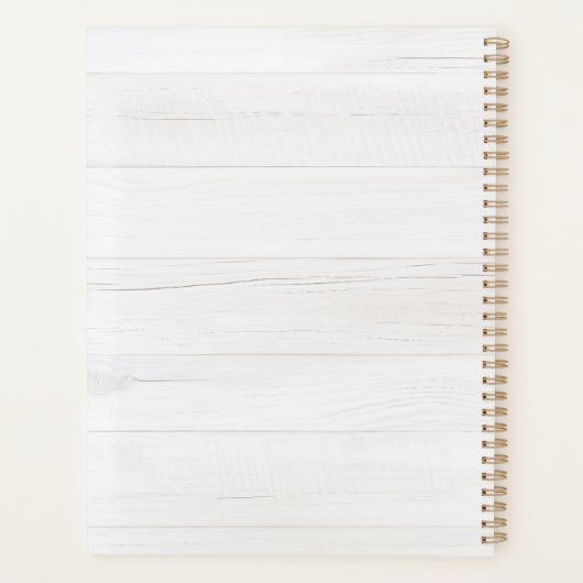 Rusticale waterverf Eucalyptus monogram Planner (Achterkant)
