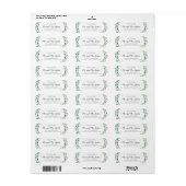 Rusticale Waterverf Groene Huwelijks Retouradres Etiket (Full Sheet)
