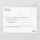 Rusticale Waterverf Pompoen Thanksgiving Groet Briefkaart (Achterkant)
