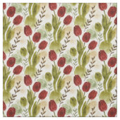 Rusticale Waterverf Tulp Botanisch Patroon MH26 Stof (Swatch)