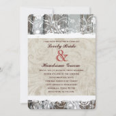 Rusticana Wood Parchment Wedding Invitting Kaart (Voorkant)