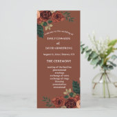 RusticBrown Romantisch Tuin Bloem Bruiloftsprogram (Staand voorkant)