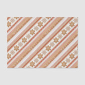 Rustice Kerst Kerststok & Ontbijtkoek Patroon Tissuepapier (Voorkant)