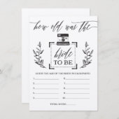 RusticHow Old was the Bride Vrijgezellenfeest Game Informatiekaartje (Voorkant / Achterkant)