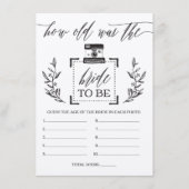 RusticHow Old was the Bride Vrijgezellenfeest Game Informatiekaartje (Voorkant)