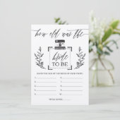 RusticHow Old was the Bride Vrijgezellenfeest Game Informatiekaartje (Staand voorkant)