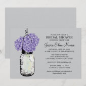 RusticMason Jar Hydrangeas Vrijgezellenfeest Kaart (Voorkant / Achterkant)