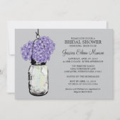 RusticMason Jar Hydrangeas Vrijgezellenfeest Kaart (Voorkant)