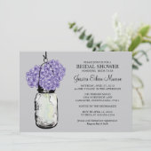 RusticMason Jar Hydrangeas Vrijgezellenfeest Kaart (Staand voorkant)