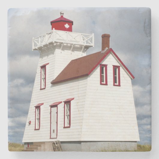 Rustico Harbour, Prince Edward Island. Stenen Onderzetter (Voorkant)