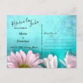 Rústico Margarita Floral Acuarel Reserva la Fecha Aankondigingskaart (Achterkant)