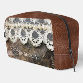 RusticWestern Tooled Leather en Antiek Lace Toilettasje (Rechterhoek)