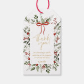 RusticWinter Christmas Girl Baby shower Uitnodigin Cadeaulabel (Voorkant)