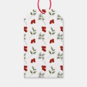 RusticWinter Christmas Girl Baby shower Uitnodigin Cadeaulabel (Achterkant)