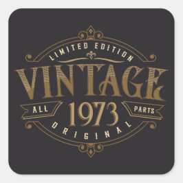  rustiek 1973 vierkante sticker