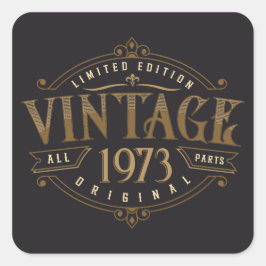 rustiek 1973 vierkante sticker