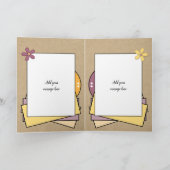 Rustiek 1e Jubileum gemaakt voor elkaar paarse Kaart (Binnen)