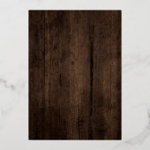 Rustiek 3 Fotocollage en Fairy Lights Goud Folie Feestdagenkaart (Achterkant)