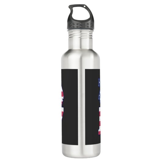 Rustiek 4 juli feest waterfles (Achterkant)