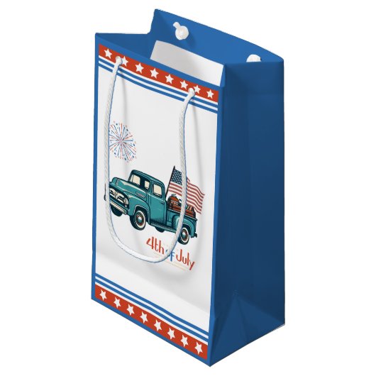 Rustiek/ 4 juli klein cadeauzakje (Voorkant Gekanteld)