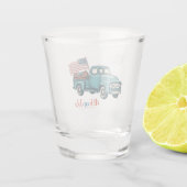 Rustiek/ 4 juli shot glas (Achterkant)
