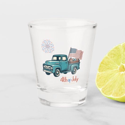 Rustiek/ 4 juli shot glas (Voorkant)