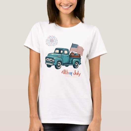 Rustiek/ 4 juli t-shirt (Voorkant)