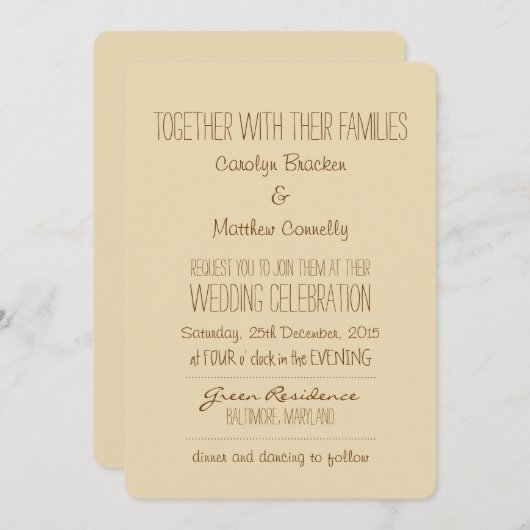 Rustiek |  | Aankondiging bruine weddenschap (Voorkant / Achterkant)